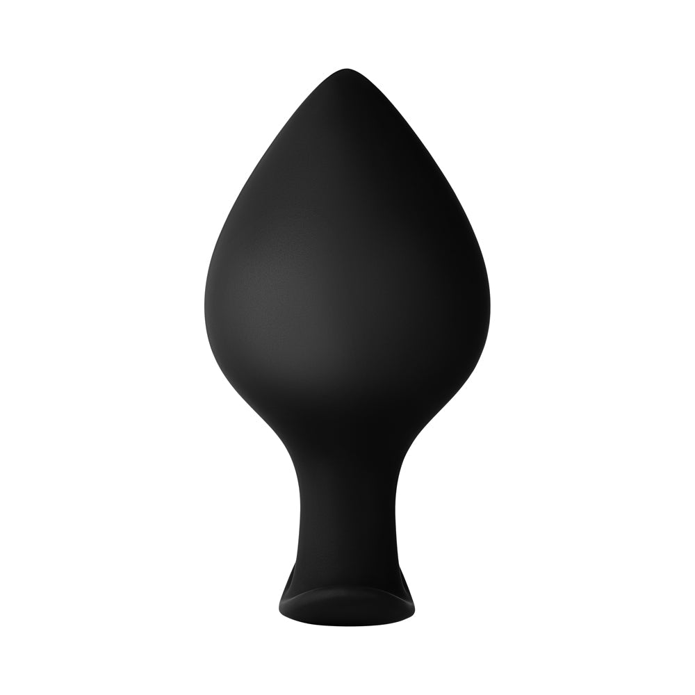 FORTO F-63 RATTLER SPADE SILICONE ANAL PLUG MEDIUM BLACK