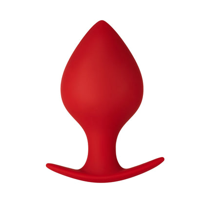 FORTO F-63 RATTLER SPADE SILICONE ANAL PLUG MEDIUM RED