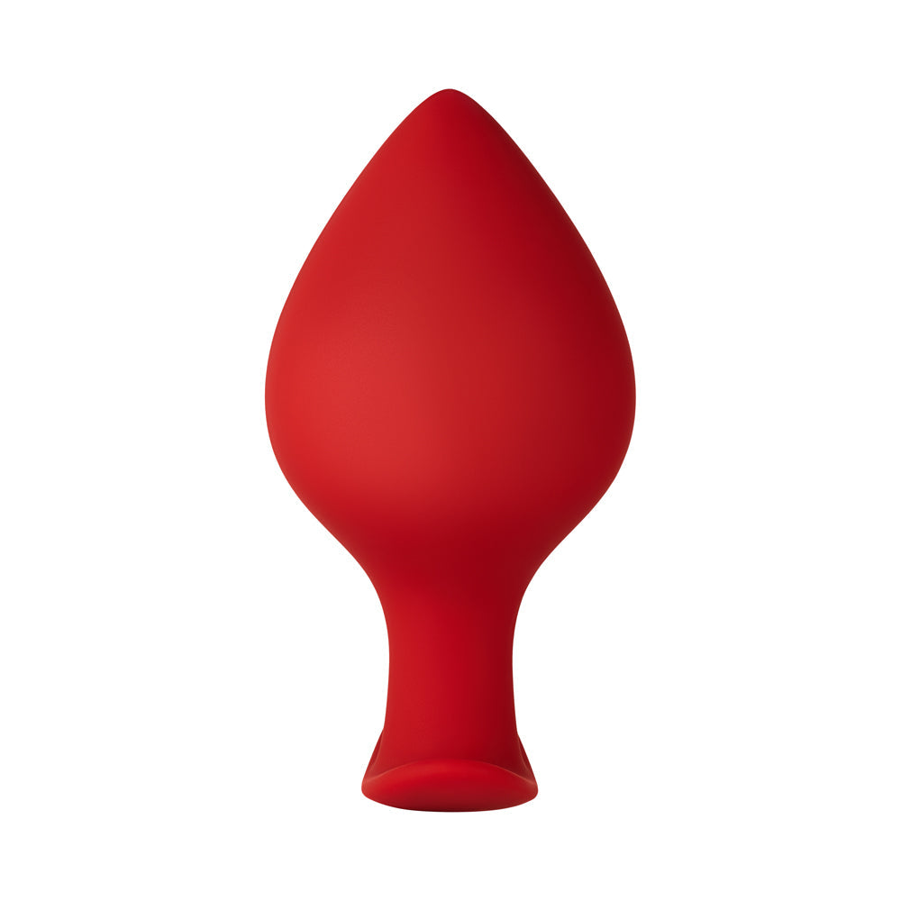FORTO F-63 RATTLER SPADE SILICONE ANAL PLUG MEDIUM RED