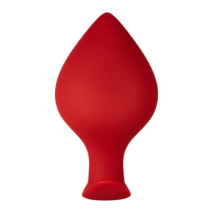 FORTO F-63 RATTLER SPADE SILICONE ANAL PLUG LARGE RED