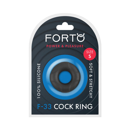 FORTO - F-33 LIQUID SILICONE COCKRING SMALL BLACK