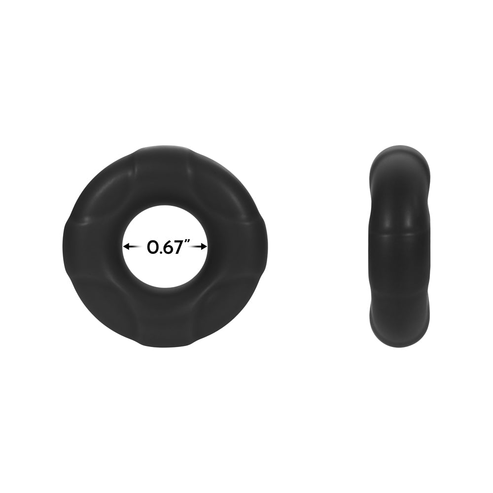 FORTO - F-33 LIQUID SILICONE COCKRING SMALL BLACK