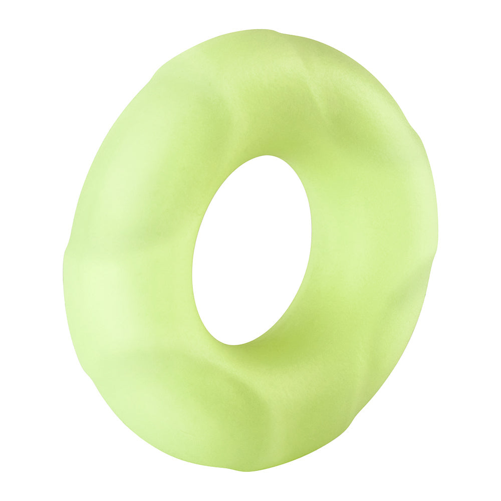 FORTO - F-33 ANILLO PARA PENE DE SILICONA LÍQUIDA GRANDE QUE BRILLA EN LA OSCURIDAD