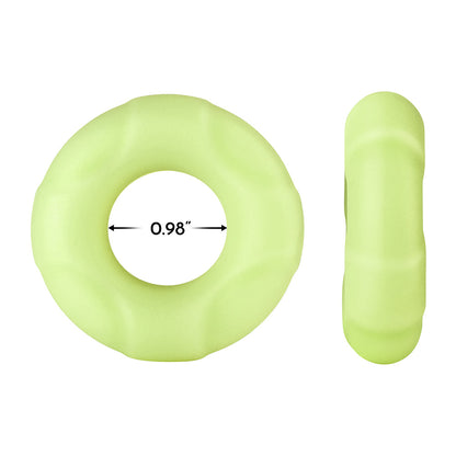 FORTO - F-33 ANILLO PARA PENE DE SILICONA LÍQUIDA GRANDE QUE BRILLA EN LA OSCURIDAD