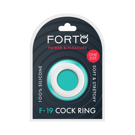 FORTO - F-19 LIQUID SILICONE 2-TONE COCKRING BLACK/WHITE