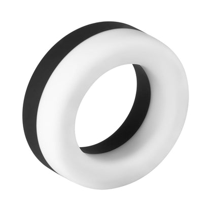 FORTO - F-19 LIQUID SILICONE 2-TONE COCKRING BLACK/WHITE