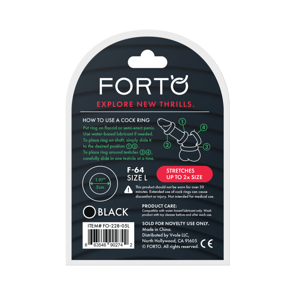 FORTO - F 64 WIDE LIQUID SILICONE COCKRING LARGE