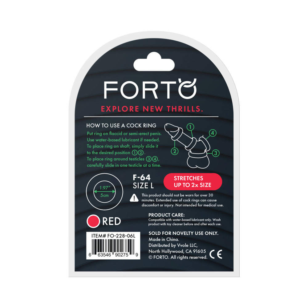 FORTO - F 64 WIDE LIQUID SILICONE COCKRING LARGE