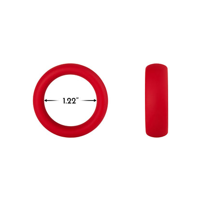 FORTO F-64 WIDE LIQUID SILICONE COCKRING SMALL RED