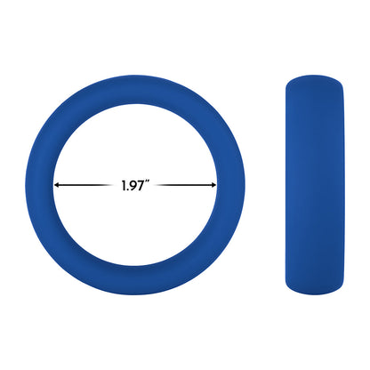 FORTO F-64 WIDE LIQUID SILICONE COCKRING LARGE BLUE