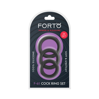 FORTO - F 61 3 PIECE SILICONE COCKRING SET