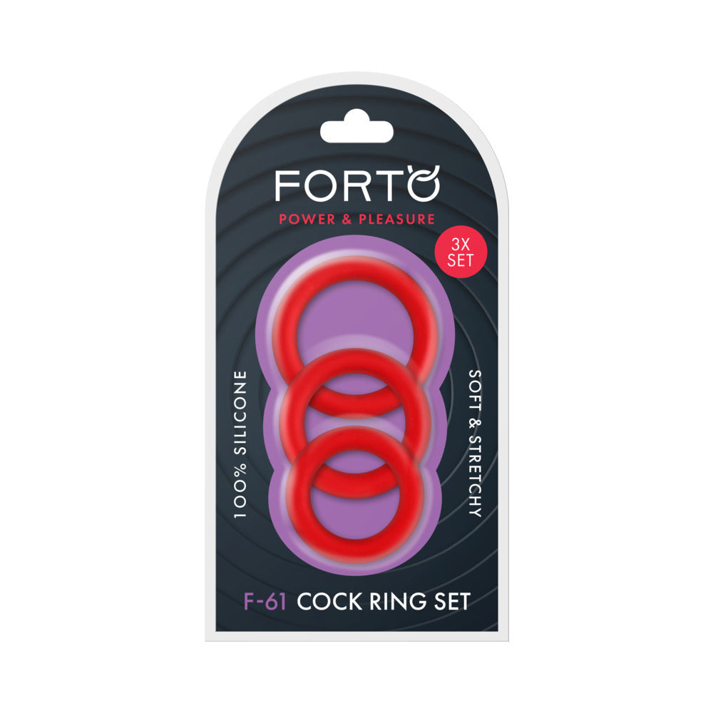 FORTO - F 61 3 PIECE SILICONE COCKRING SET
