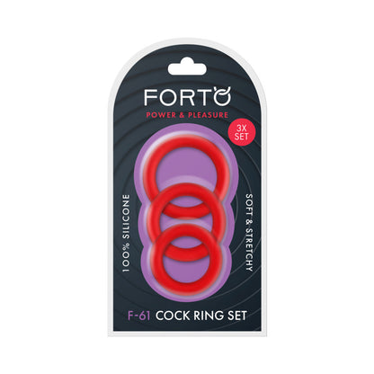 FORTO - F 61 3 PIECE SILICONE COCKRING SET