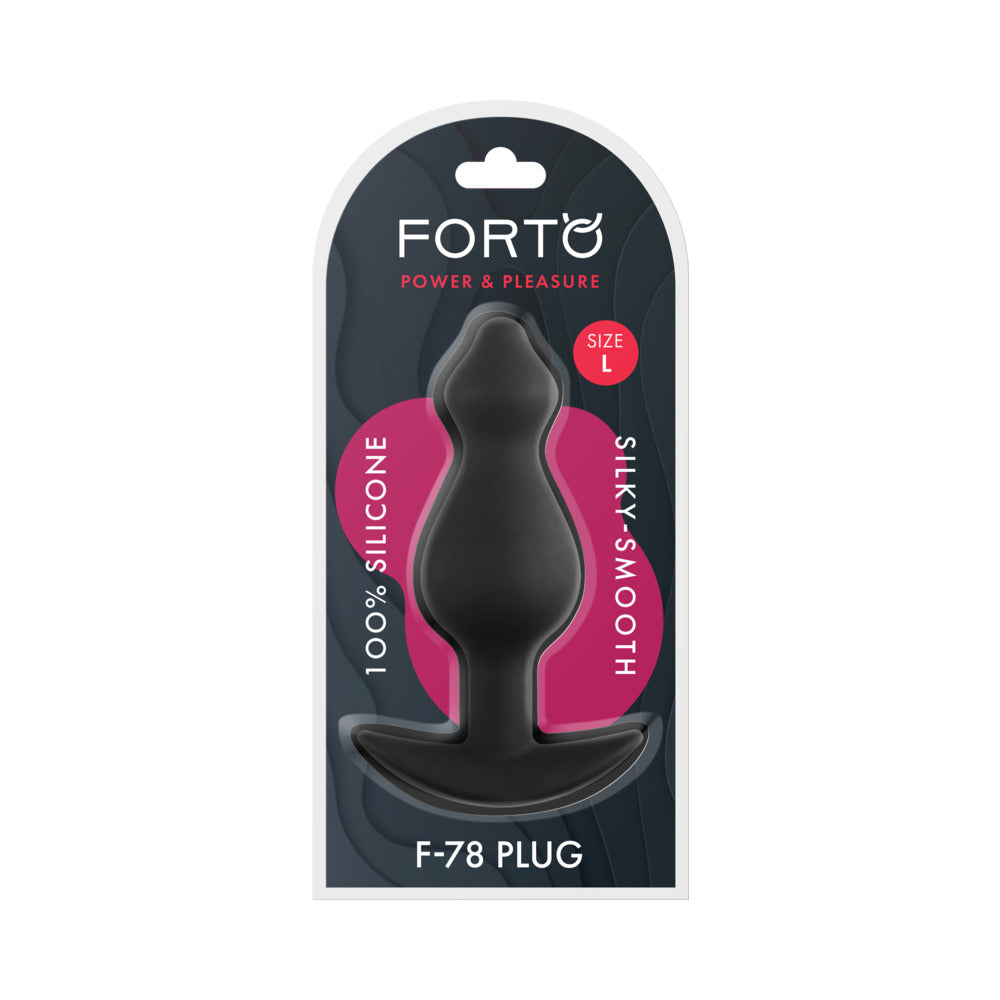 FORTO F-78 POINTEE SILICONE ANAL PLUG LARGE BLACK