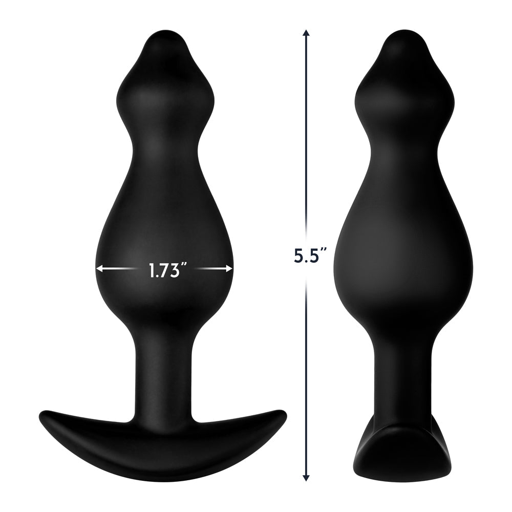 FORTO F-78 POINTEE SILICONE ANAL PLUG LARGE BLACK