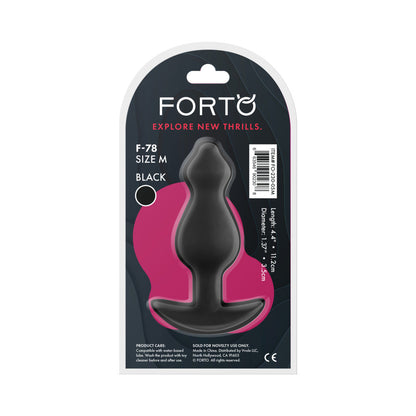 FORTO F-78 POINTEE SILICONE ANAL PLUG MEDIUM BLACK