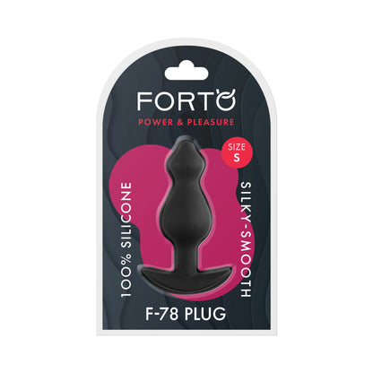 FORTO - F-78 POINTEE SILICONE ANAL PLUG SMALL BLACK