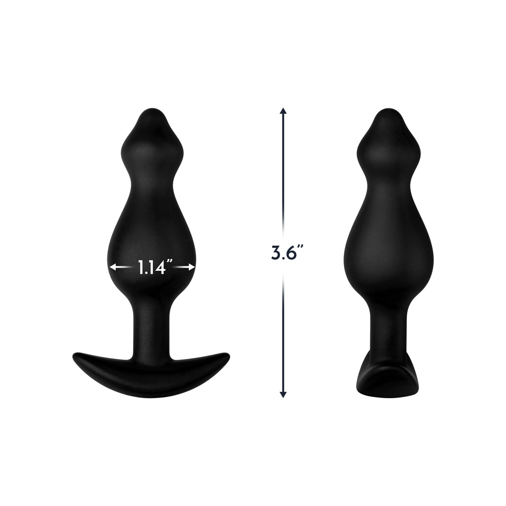 FORTO - F-78 POINTEE SILICONE ANAL PLUG SMALL BLACK