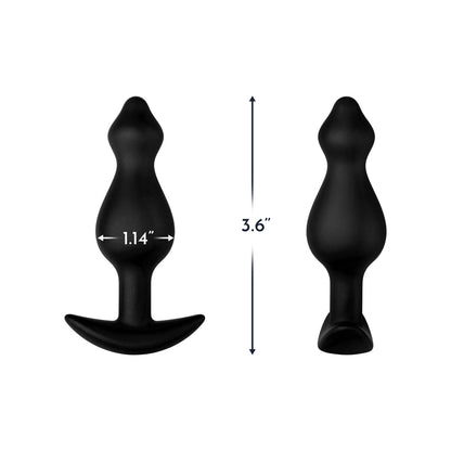 FORTO - F-78 POINTEE SILICONE ANAL PLUG SMALL BLACK