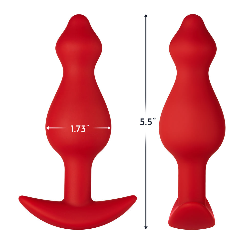 FORTO F-78 POINTEE SILICONE ANAL PLUG LARGE RED