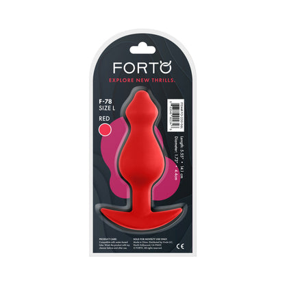 FORTO F-78 POINTEE SILICONE ANAL PLUG LARGE RED