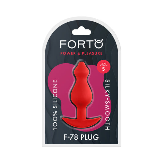 FORTO F-78 POINTEE SILICONE ANAL PLUG SMALL RED