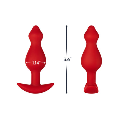 FORTO F-78 POINTEE SILICONE ANAL PLUG SMALL RED