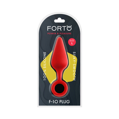 FORTO - TAPÓN ANAL DE SILICONA F-10 CON ANILLA, GRANDE