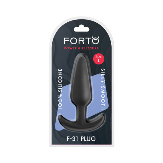 FORTO F-31 SILICONE ANAL PLUG LARGE BLACK