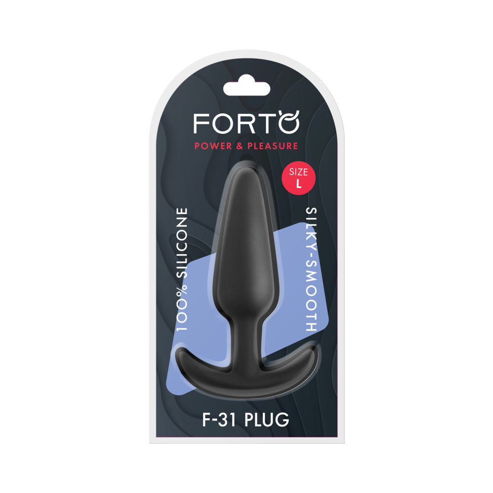 FORTO - F-31 SILICONE ANAL PLUG LARGE BLACK
