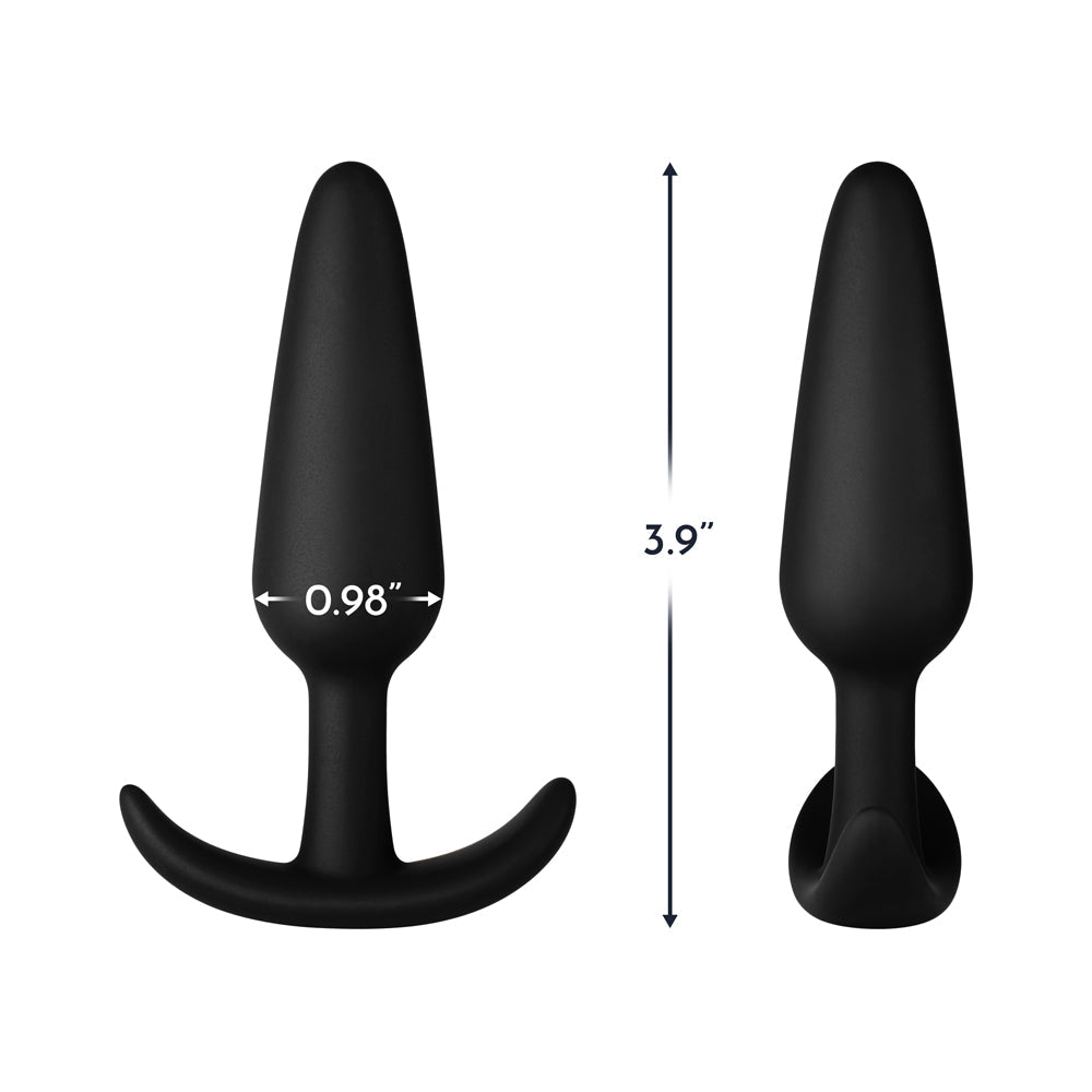 FORTO - F-31 SILICONE ANAL PLUG MEDIUM BLACK