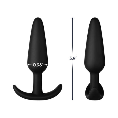 FORTO - F-31 SILICONE ANAL PLUG MEDIUM BLACK