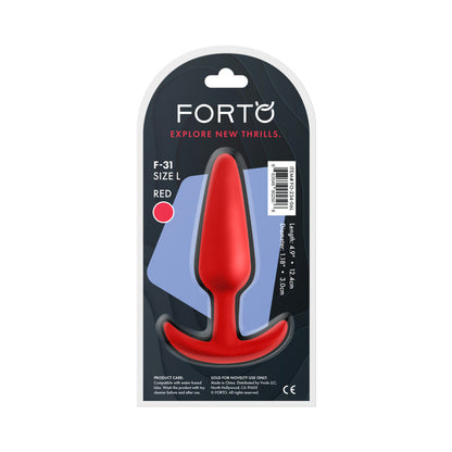 FORTO F-31 SILICONE ANAL PLUG LARGE RED