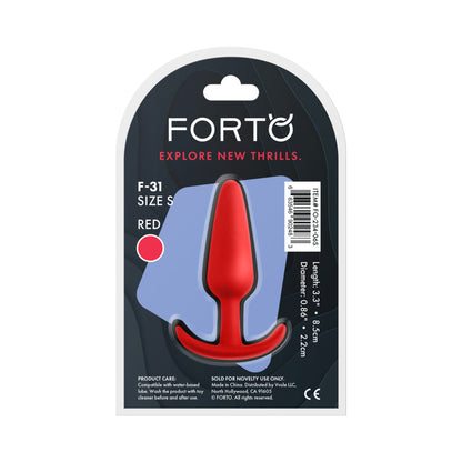 FORTO F-31 SILICONE ANAL PLUG SMALL RED
