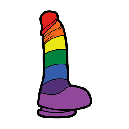 WOOD ROCKET - SEX TOY PIN RAINBOW DILDO
