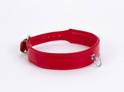 DEVIL STICKS - PATENT LEATHER WITH LAMB LEATHER BACKING RED