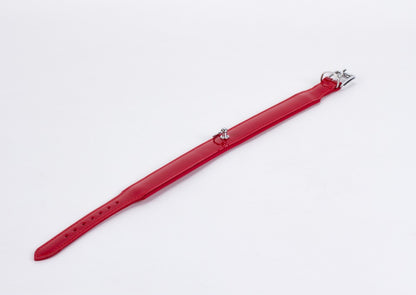DEVIL STICKS - PATENT LEATHER WITH LAMB LEATHER BACKING RED