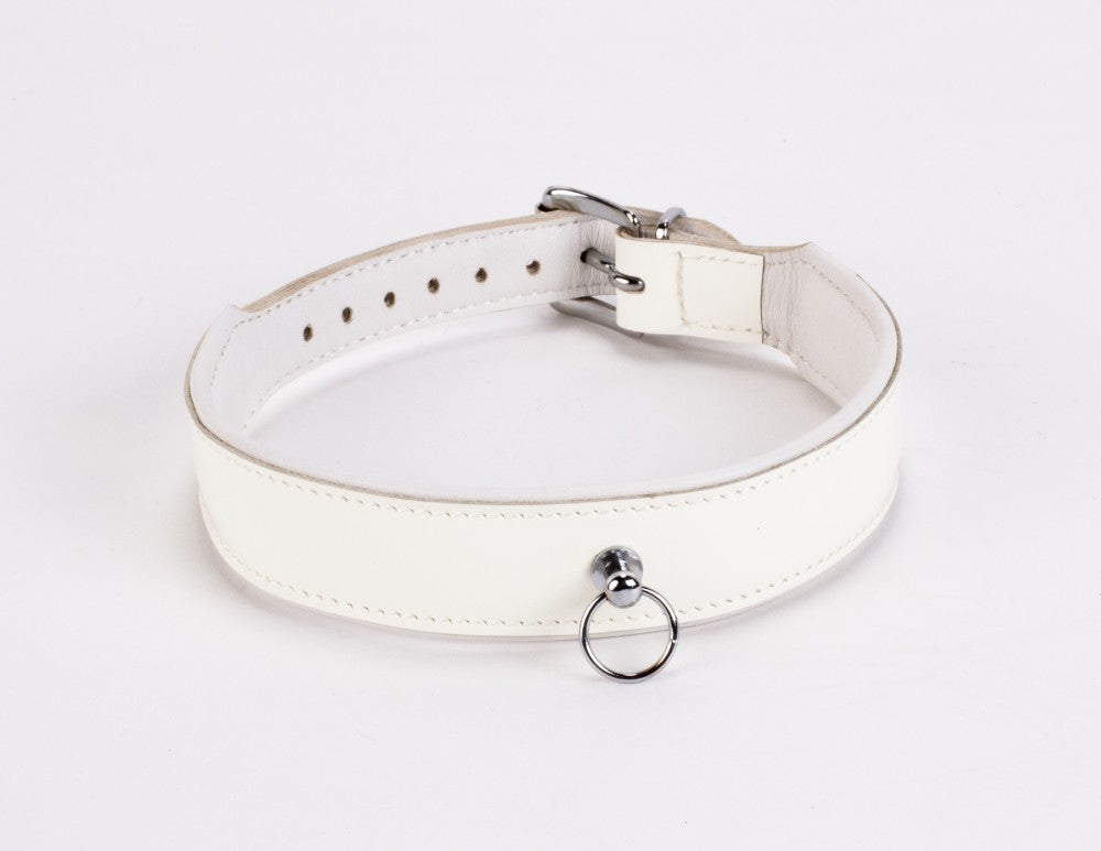 DEVIL STICKS - PATENT LEATHER WITH LAMB LEATHER BACKING WHITE