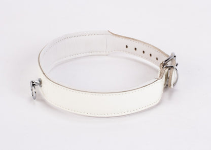 DEVIL STICKS - PATENT LEATHER WITH LAMB LEATHER BACKING WHITE