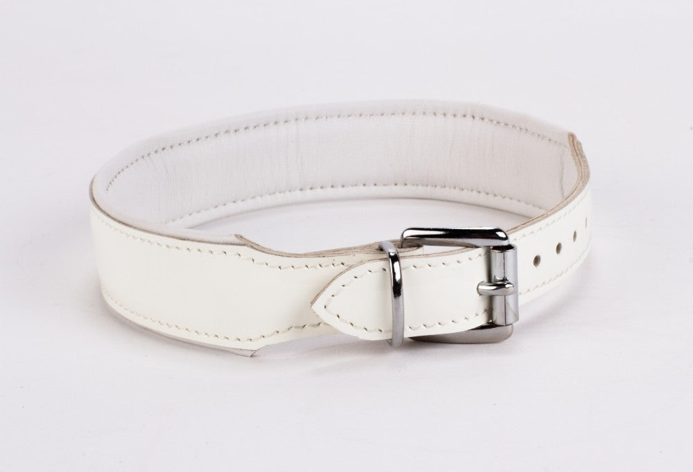 DEVIL STICKS - PATENT LEATHER WITH LAMB LEATHER BACKING WHITE