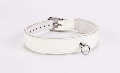 DEVIL STICKS - PATENT LEATHER WITH LAMB LEATHER BACKING WHITE