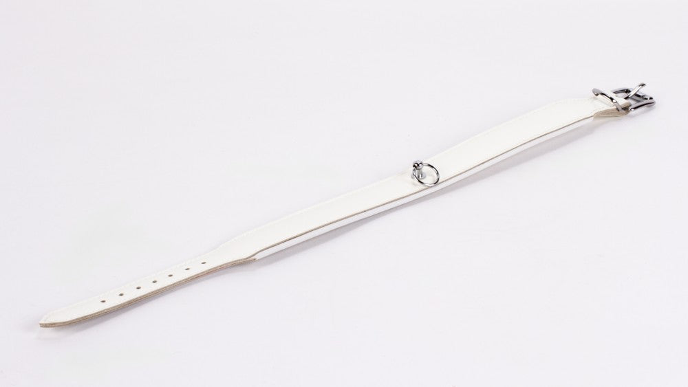 DEVIL STICKS - PATENT LEATHER WITH LAMB LEATHER BACKING WHITE