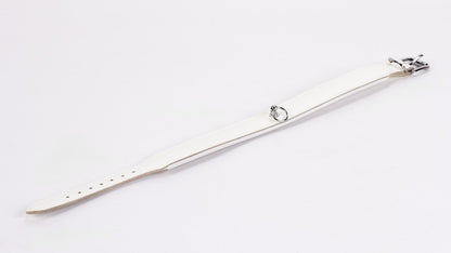 DEVIL STICKS - PATENT LEATHER WITH LAMB LEATHER BACKING WHITE