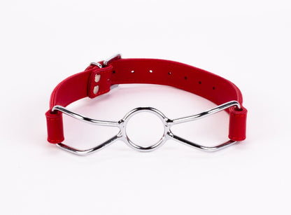 DEVIL STICKS - CALF SOFTY LEATHER TOP AND LAMB LEATHER PADDING WITH STAINLESS STEEL MOUTH PIECE RED