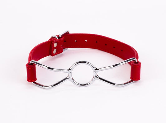 DEVIL STICKS - CALF SOFTY LEATHER TOP AND LAMB LEATHER PADDING WITH STAINLESS STEEL MOUTH PIECE RED