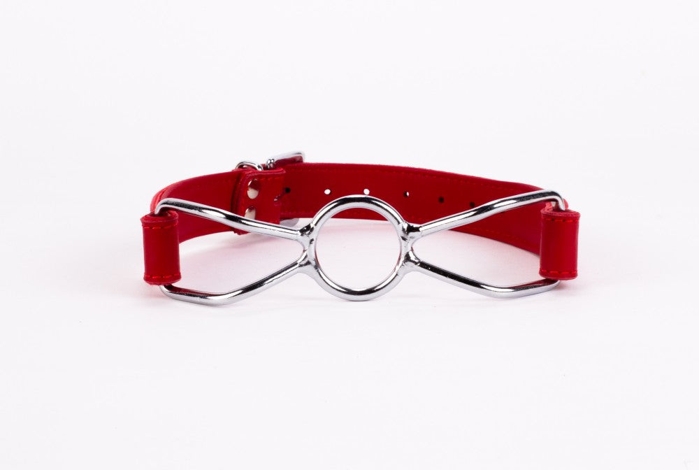 DEVIL STICKS - CALF SOFTY LEATHER TOP AND LAMB LEATHER PADDING WITH STAINLESS STEEL MOUTH PIECE RED