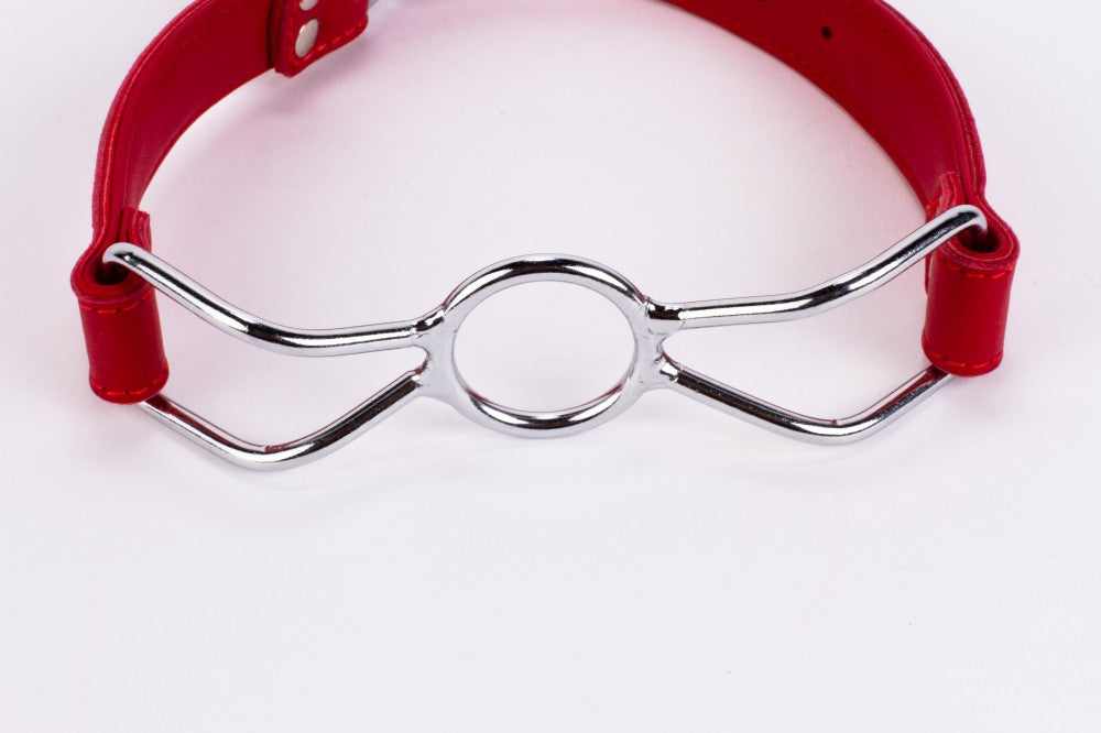 DEVIL STICKS - CALF SOFTY LEATHER TOP AND LAMB LEATHER PADDING WITH STAINLESS STEEL MOUTH PIECE RED