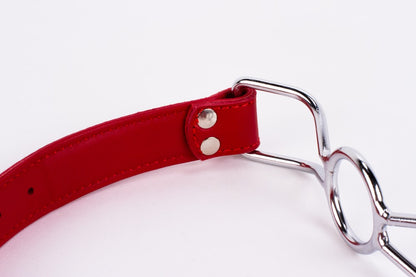 DEVIL STICKS - CALF SOFTY LEATHER TOP AND LAMB LEATHER PADDING WITH STAINLESS STEEL MOUTH PIECE RED