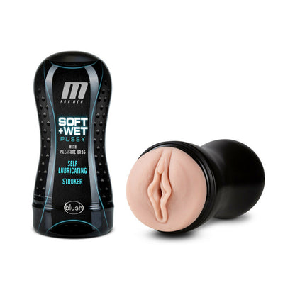 BLUSH - M PARA HOMBRES COÑO SUAVE Y HÚMEDO CON ORBES DE PLACER STROKER VAGINAL AUTOLUBRICANTE BEIGE