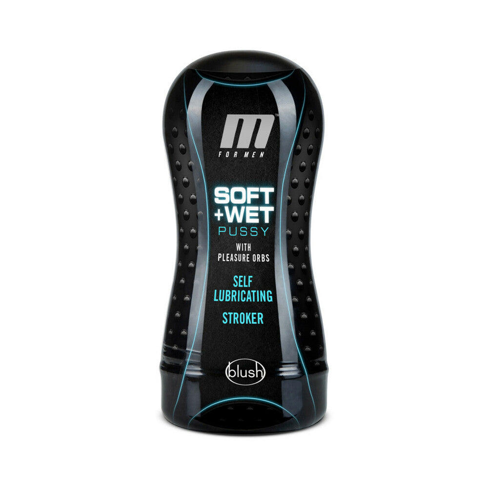 M FOR MEN SOFT + WET PUSSY WITH PLEASURE ORBS SELF-LUBRICATING VAGINA STROKER BEIGE